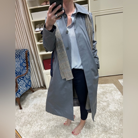FL collection vintage gray trench coat size 6 - Picture 1 of 6